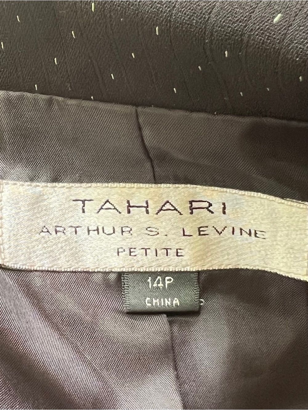 Tahari Double-Breasted Women’s Black Blazer Jacket Size 14P - Picture 7 of 13